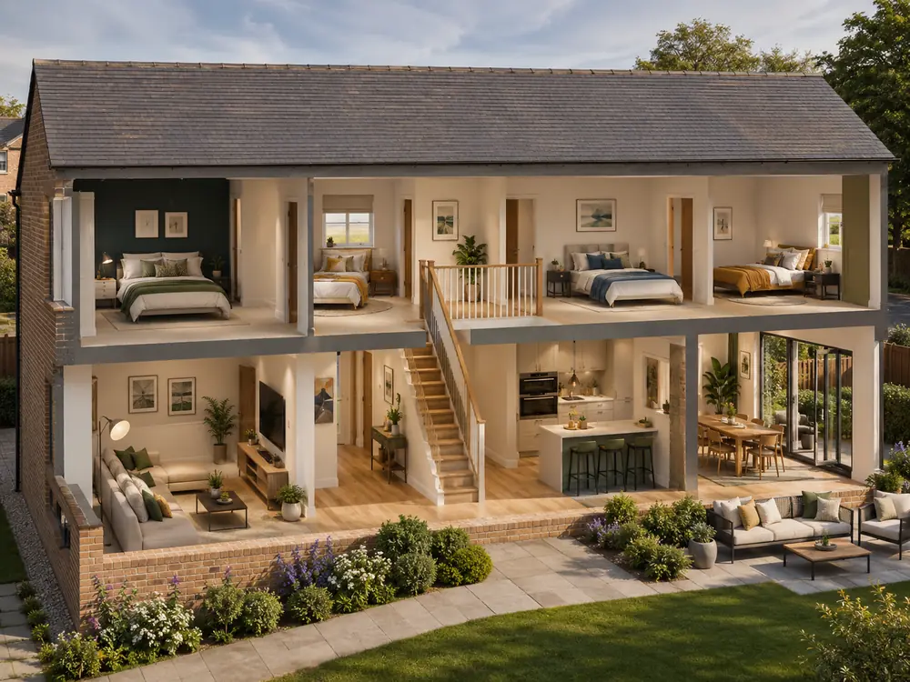 A second realistic 3D design direction for 4-Bed Home